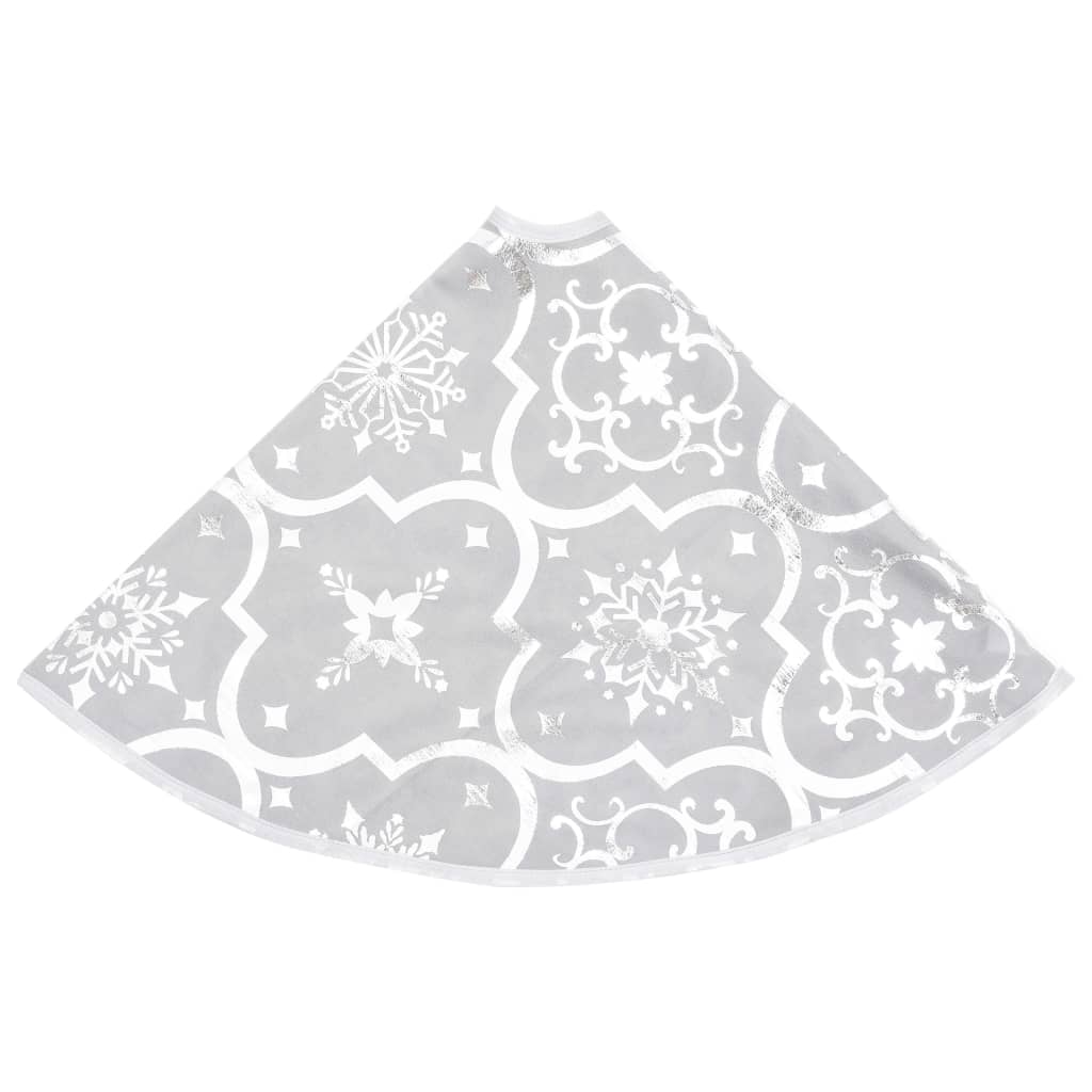 Gonna Albero Natale Raffinata con Calza Bianca Tessuto 122 cm | homemem39