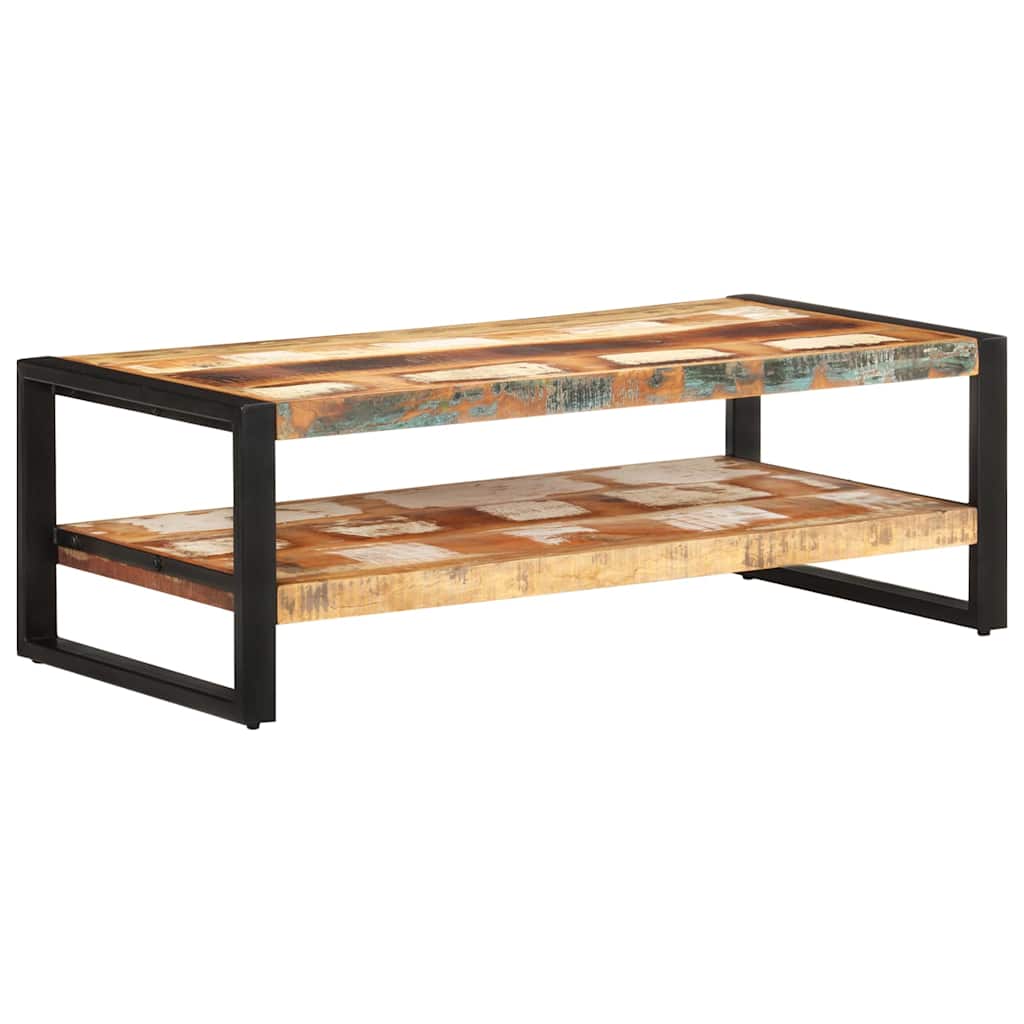 Tavolino da Salotto 120x60x40 cm in Legno Massello di Recupero