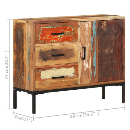 Sideboard 88x30x73 cm in Solid Reclaimed Wood