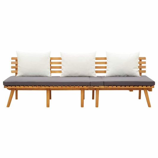 Divano Letto da Giardino 200x65 cm in Legno Massello di Acacia