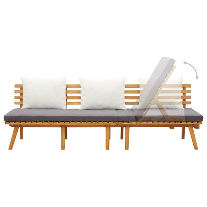 Divano Letto da Giardino 200x65 cm in Legno Massello di Acacia - homemem39