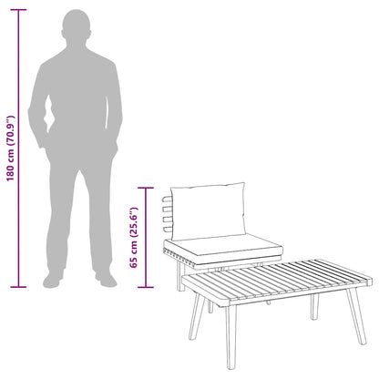 Set Divani da Giardino 2 pz con Cuscini in Massello di Acacia - homemem39