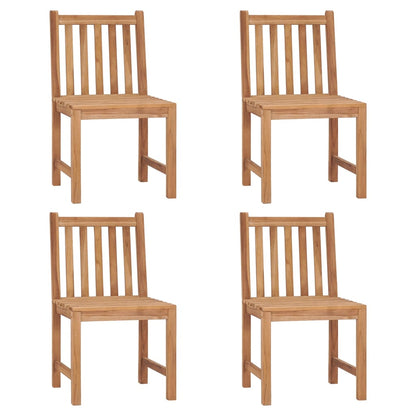 Garden Chairs 4 pcs with Cushions in Solid Teak Wood