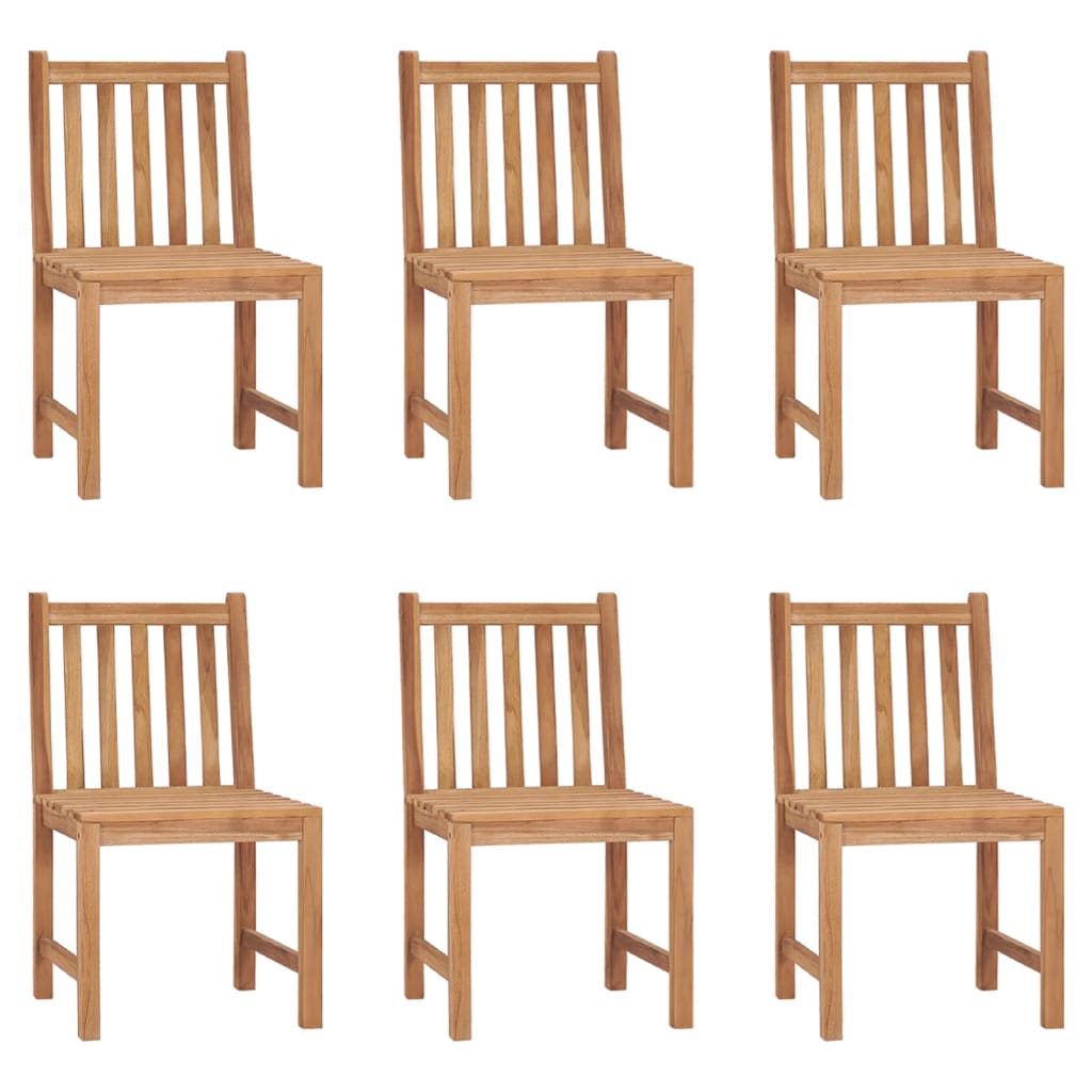Sedie da Giardino 6 pz con Cuscini in Legno Massello di Teak - homemem39