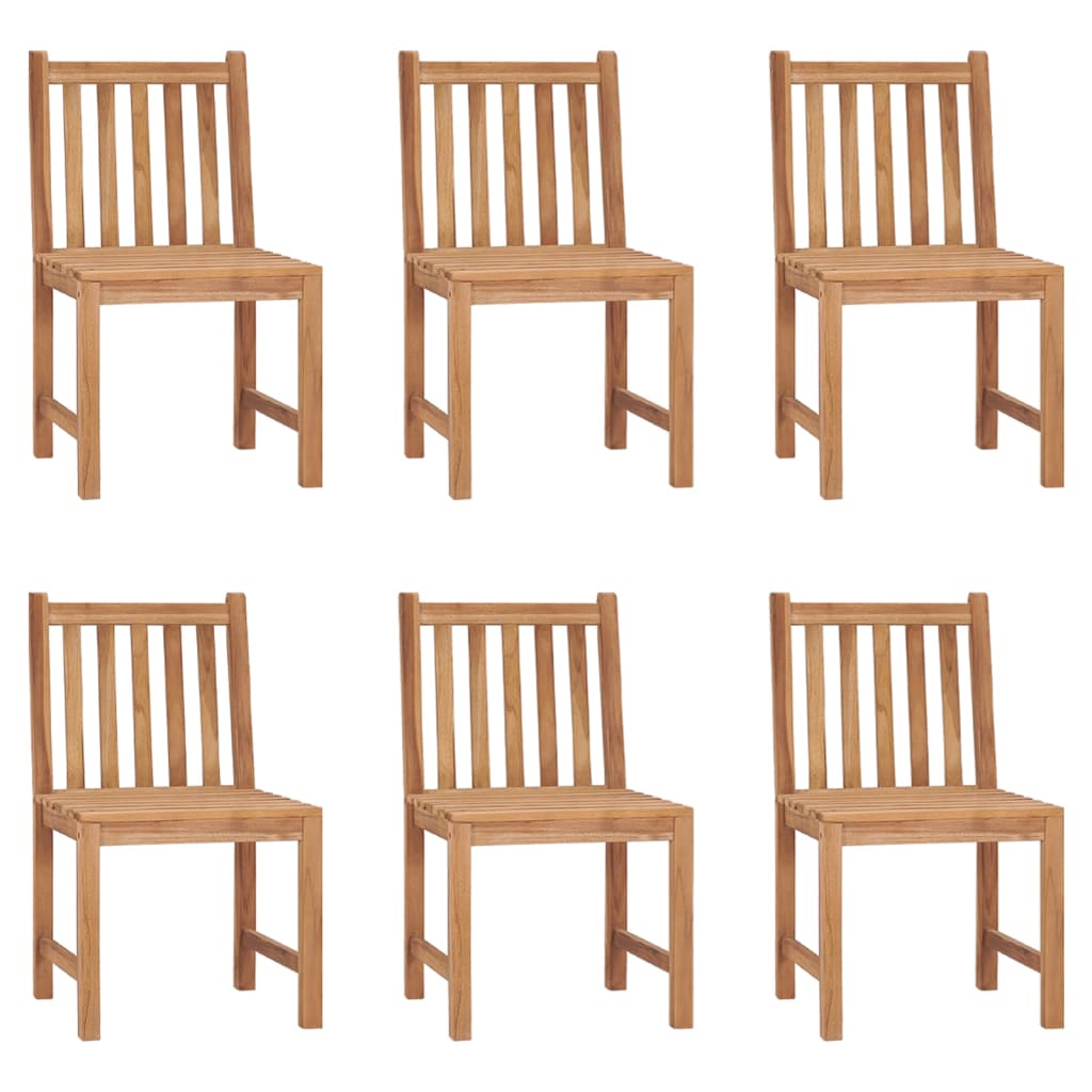 Sedie da Giardino 6 pz con Cuscini in Legno Massello di Teak | homemem39