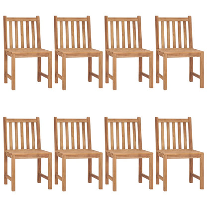 Garden Chairs with Cushions 8 pcs in Solid Teak Wood