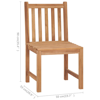 Garden Chairs with Cushions 8 pcs in Solid Teak Wood