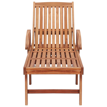 Lettini Prendisole 2 pz con Cuscino Blu Legno Massello di Teak