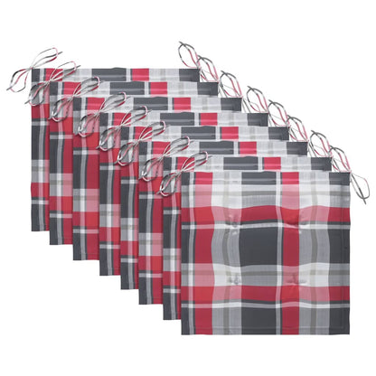 Sedie da Giardino Impilabili 8 pz con Cuscini Massello di Teak - homemem39