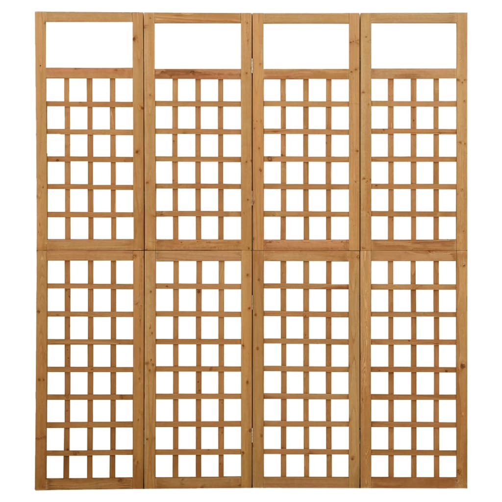 Divisorio a 4 Pannelli in Legno Massello di Abete 161x180 cm | homemem39