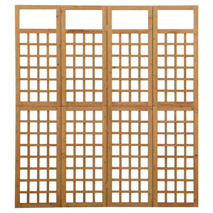 Divisorio a 4 Pannelli in Legno Massello di Abete 161x180 cm | homemem39