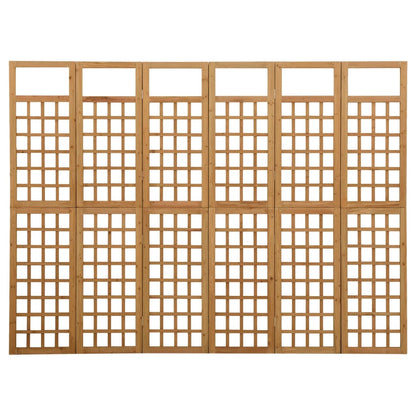 Divisorio a 6 Pannelli in Legno Massello di Abete 242,5x180 cm | homemem39
