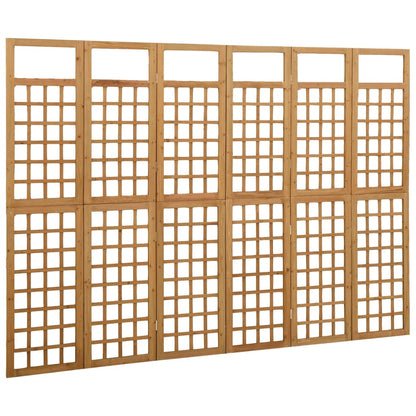 Divisorio a 6 Pannelli in Legno Massello di Abete 242,5x180 cm | homemem39
