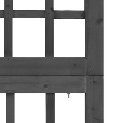 Divisorio a 5 Pannelli Legno Massello di Abete Nero 161x180 cm | homemem39