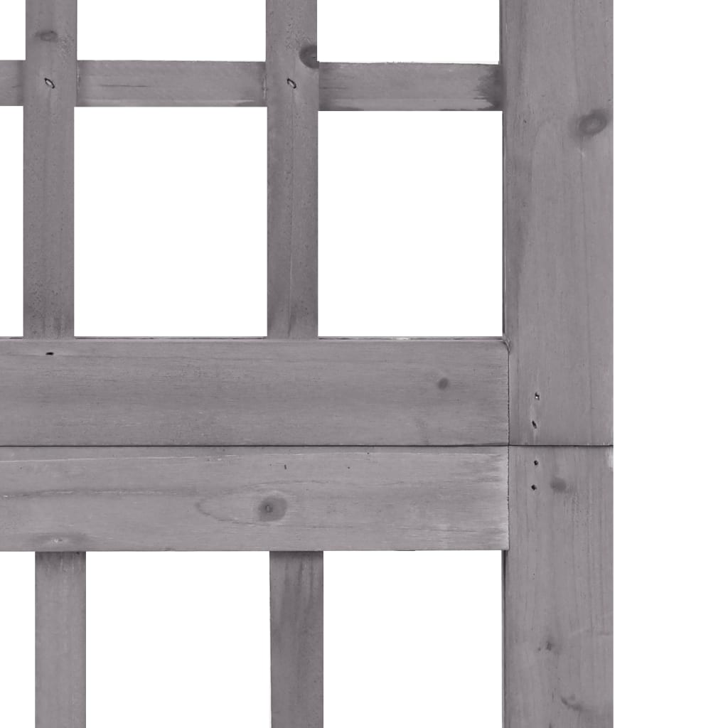 Divisorio a 3 Pannelli in Legno di Abete Grigio 121x180 cm | homemem39