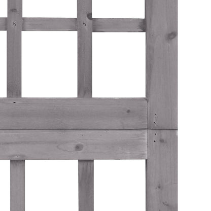 Divisorio a 5 Pannelli in Legno di Abete Grigio 201,5x180 cm | homemem39