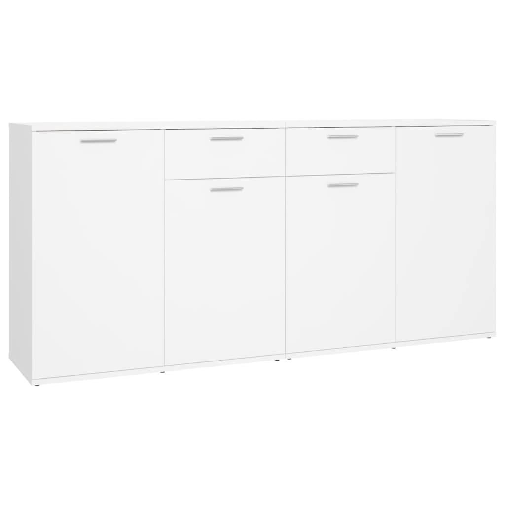 Credenza Bianca 160x36x75 cm in Legno Multistrato - homemem39
