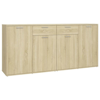 Credenza Rovere Sonoma 160x36x75 cm in Legno Multistrato - homemem39