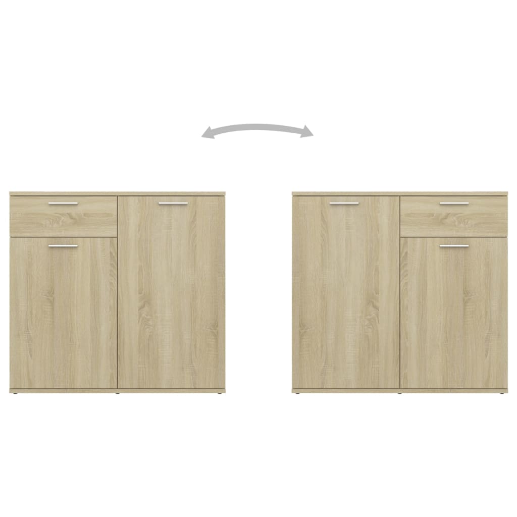 Credenza Rovere Sonoma 160x36x75 cm in Legno Multistrato - homemem39