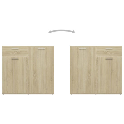 Credenza Rovere Sonoma 160x36x75 cm in Legno Multistrato - homemem39