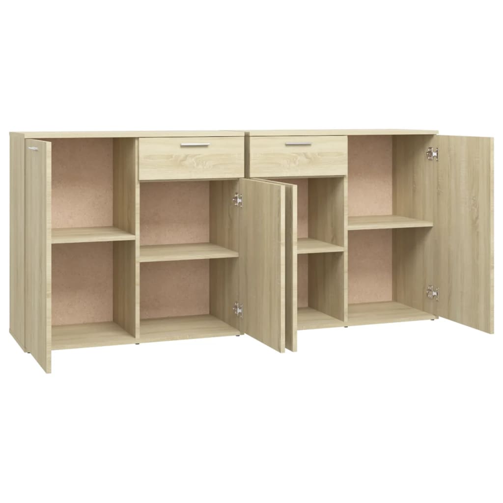 Credenza Rovere Sonoma 160x36x75 cm in Legno Multistrato - homemem39