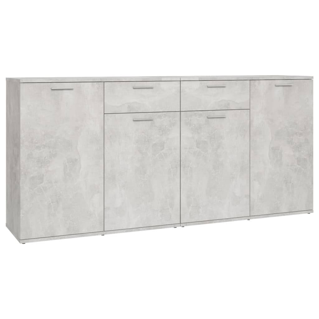 Credenza Grigio Cemento 160x36x75 cm in Legno Multistrato - homemem39