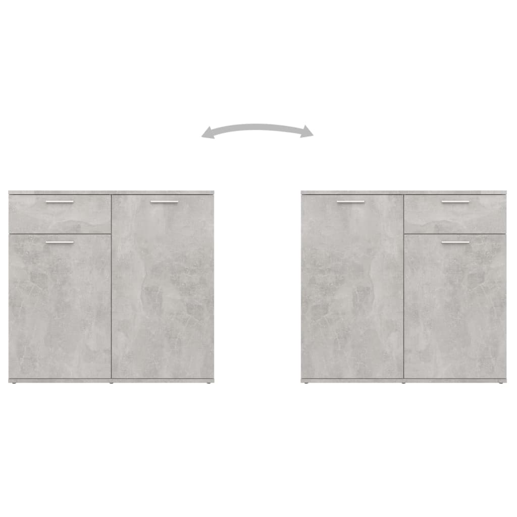 Credenza Grigio Cemento 160x36x75 cm in Legno Multistrato - homemem39