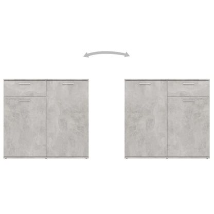 Credenza Grigio Cemento 160x36x75 cm in Legno Multistrato - homemem39