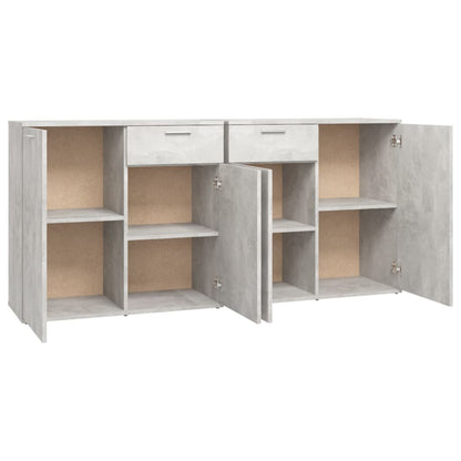 Credenza Grigio Cemento 160x36x75 cm in Legno Multistrato - homemem39