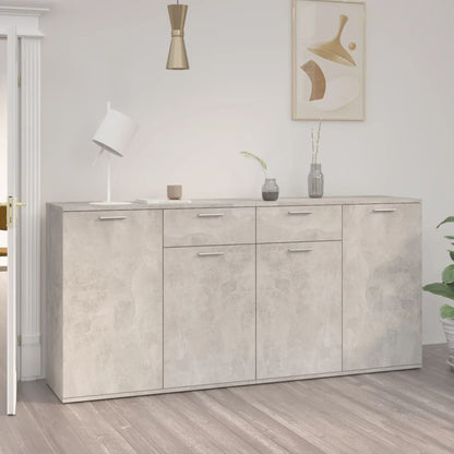 Credenza Grigio Cemento 160x36x75 cm in Legno Multistrato - homemem39