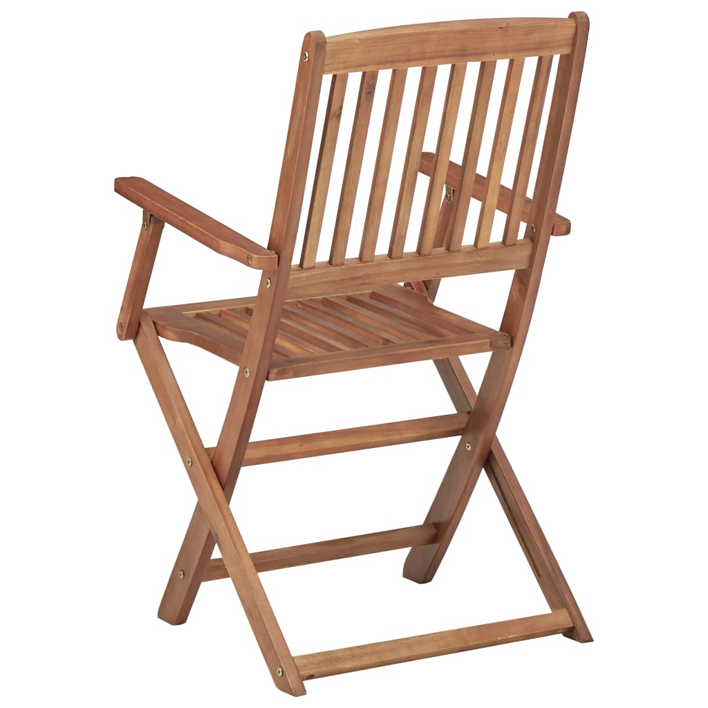 Sedie da Giardino Pieghevoli 6 pz con Cuscini Massello Acacia | homemem39
