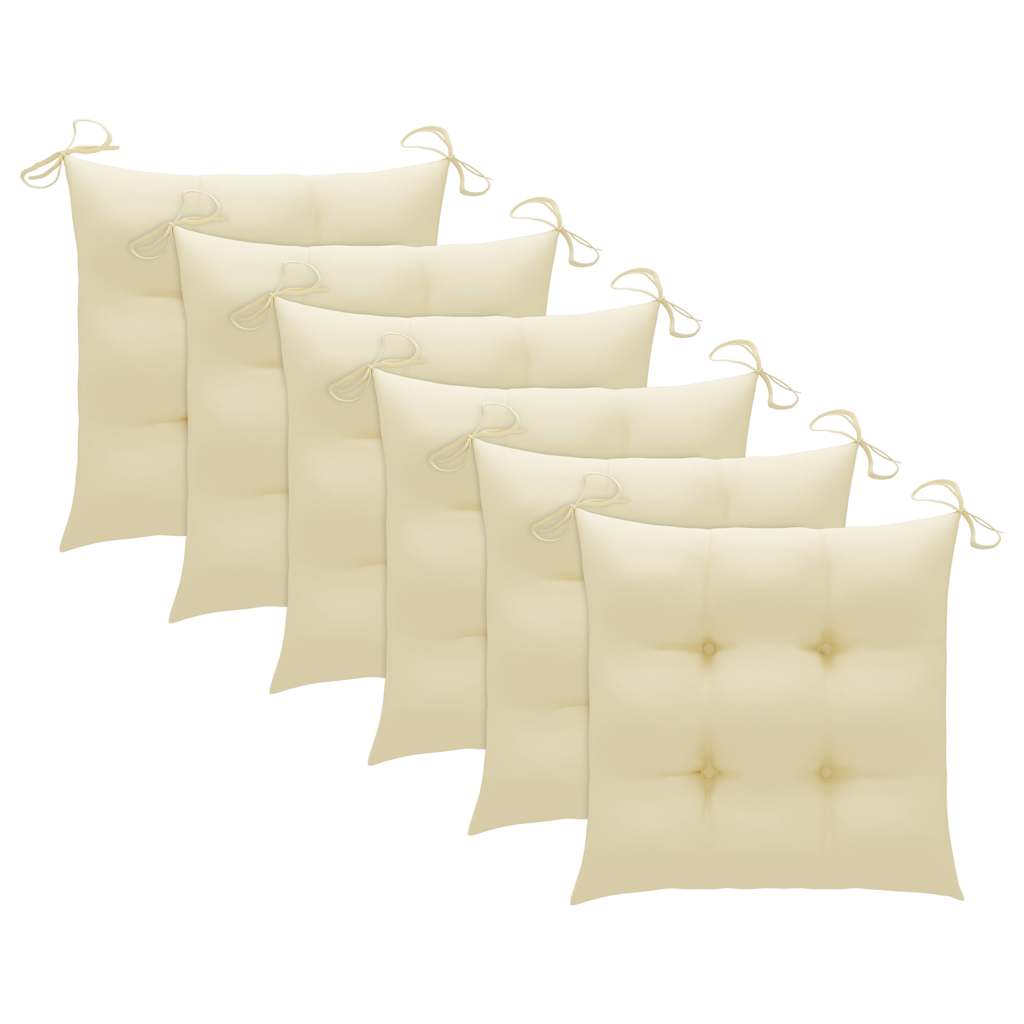 Sedie Pieghevoli 6 pz con Cuscini Massello Acacia