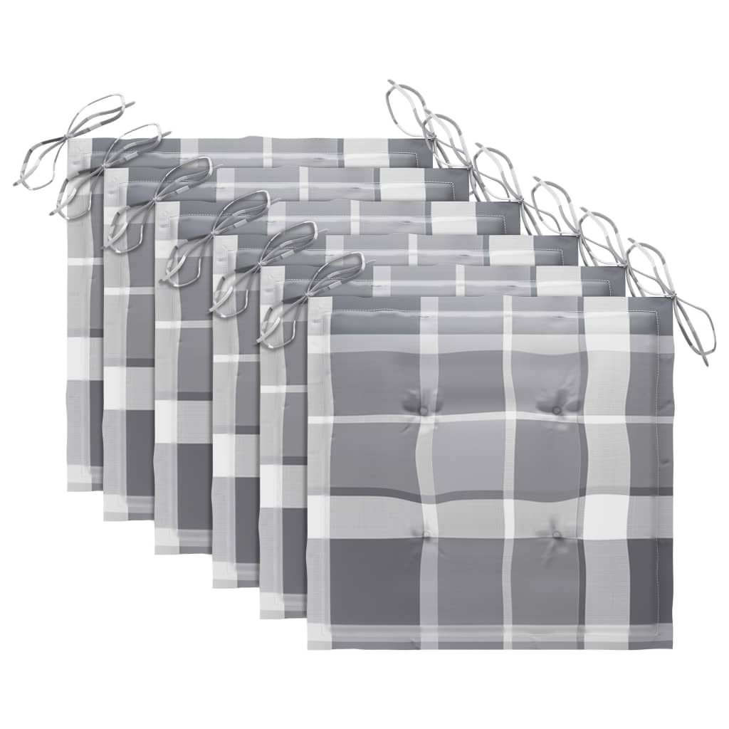 Sedie da Giardino Pieghevoli 6 pz con Cuscini Massello Acacia - homemem39