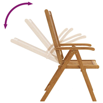 Sedie da Giardino Pieghevoli 8 pz in Legno Massello di Acacia - homemem39