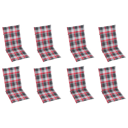 Sedie da Giardino Pieghevoli con Cuscini 8 pz Massello Acacia - homemem39