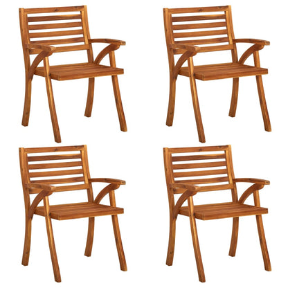 Garden Chairs with Cushions 4 pcs in Solid Acacia Wood