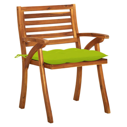 Garden Chairs with Cushions 4 pcs in Solid Acacia Wood