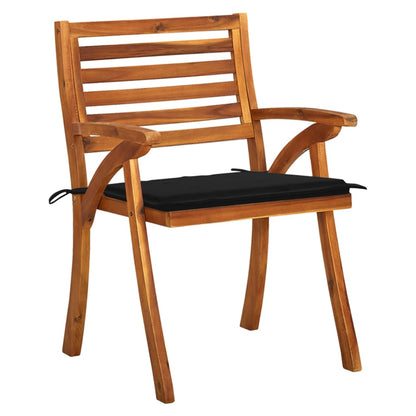 Garden Chairs with Cushions 8 pcs in Solid Acacia Wood