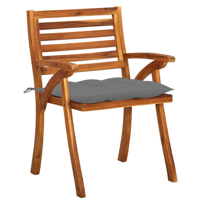 Garden Chairs with Cushions 8 pcs in Solid Acacia Wood