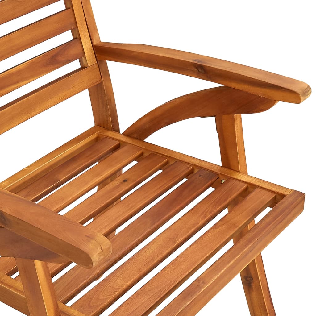 Garden Chairs with Cushions 8 pcs in Solid Acacia Wood