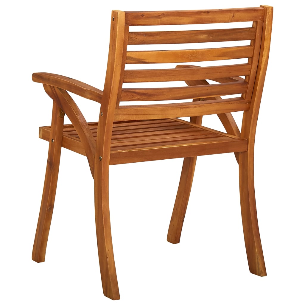 Garden Chairs with Cushions 8 pcs in Solid Acacia Wood