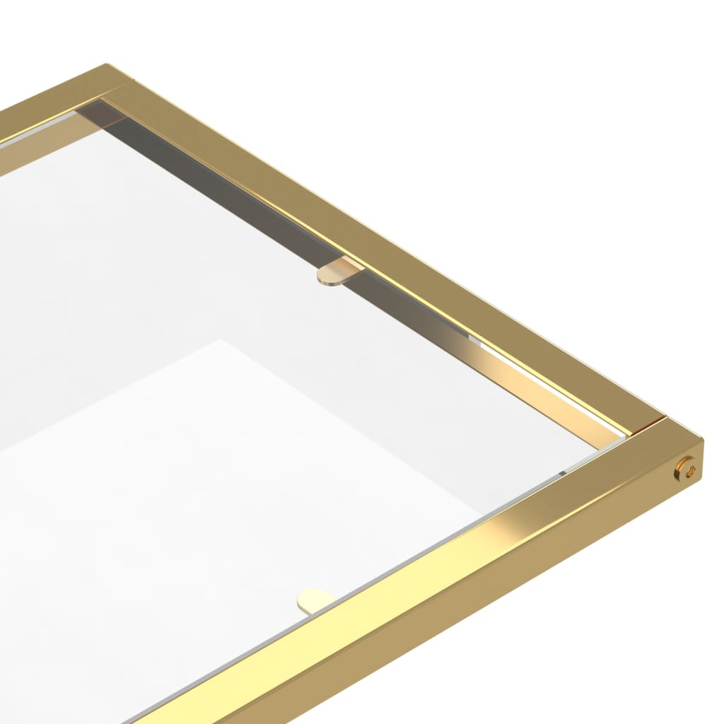 Tavolino per Computer Trasparente 50x35x65 cm Vetro Temperato - homemem39