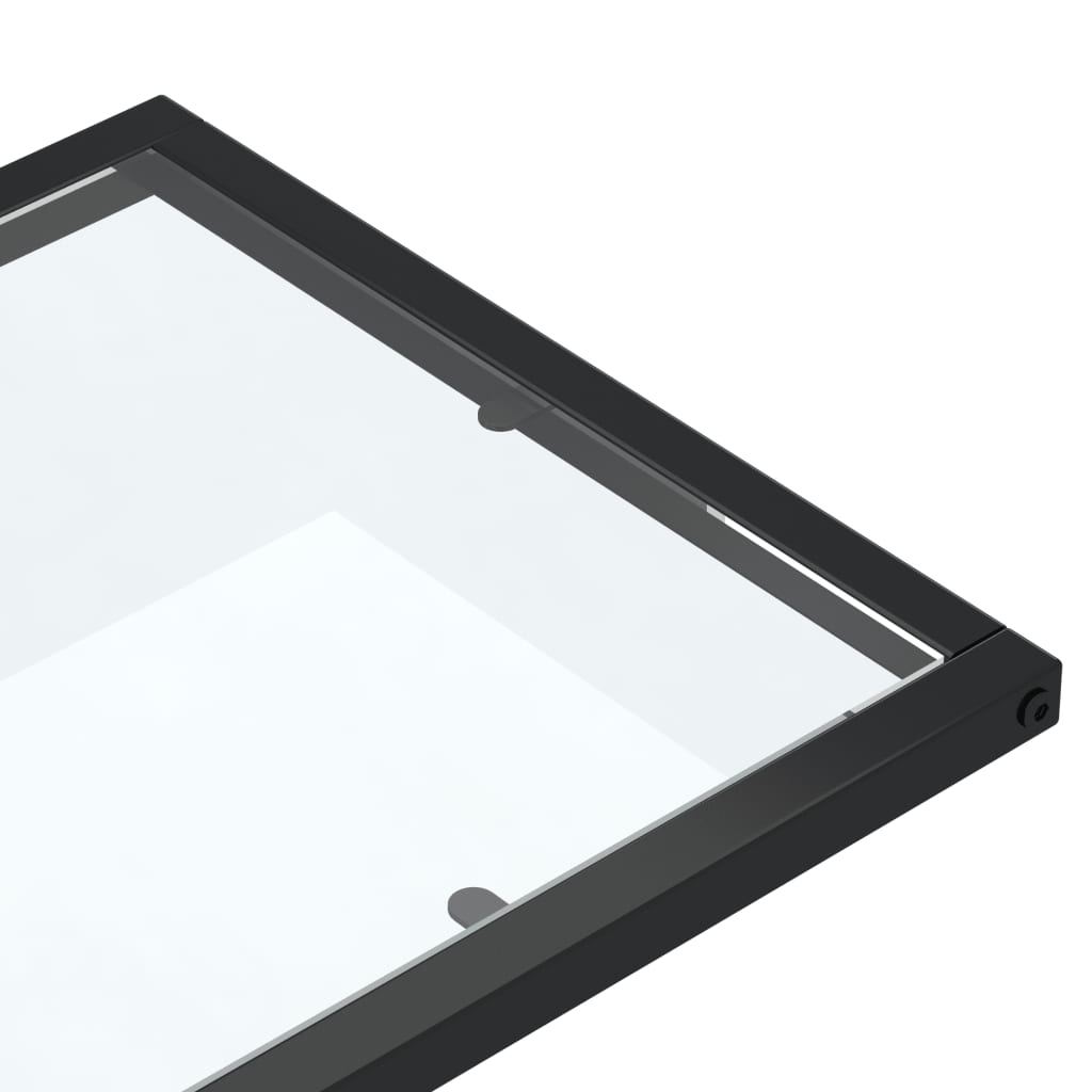 Tavolino per Computer Trasparente 50x35x65 cm Vetro Temperato | homemem39