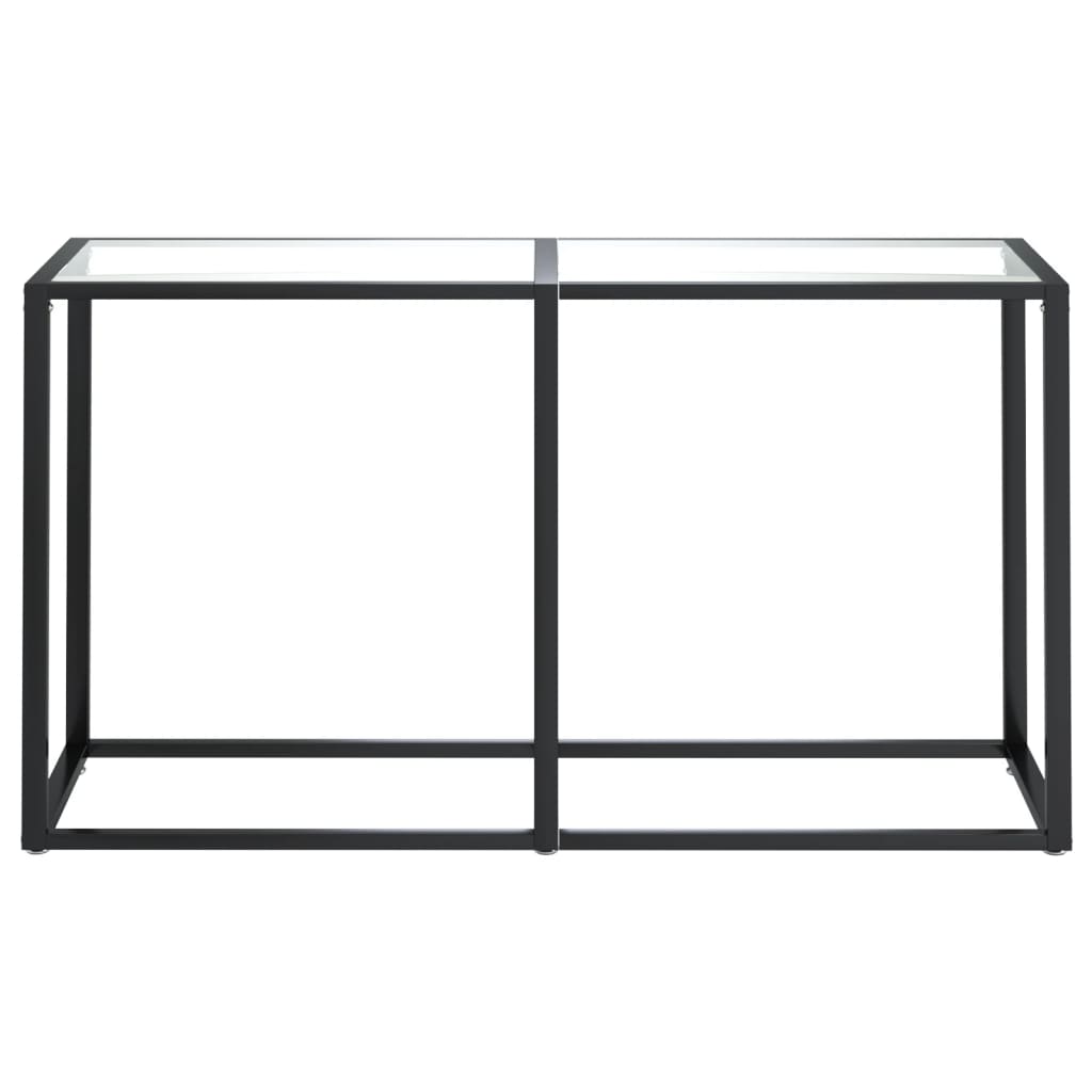 Tavolo Consolle Trasparente 140x35x75,5 cm in Vetro Temperato | homemem39