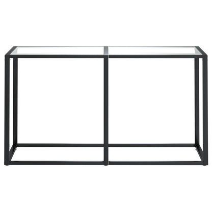 Tavolo Consolle Trasparente 140x35x75,5 cm in Vetro Temperato | homemem39