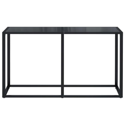 Tavolo Consolle Nero 140x35x75,5 cm in Vetro Temperato