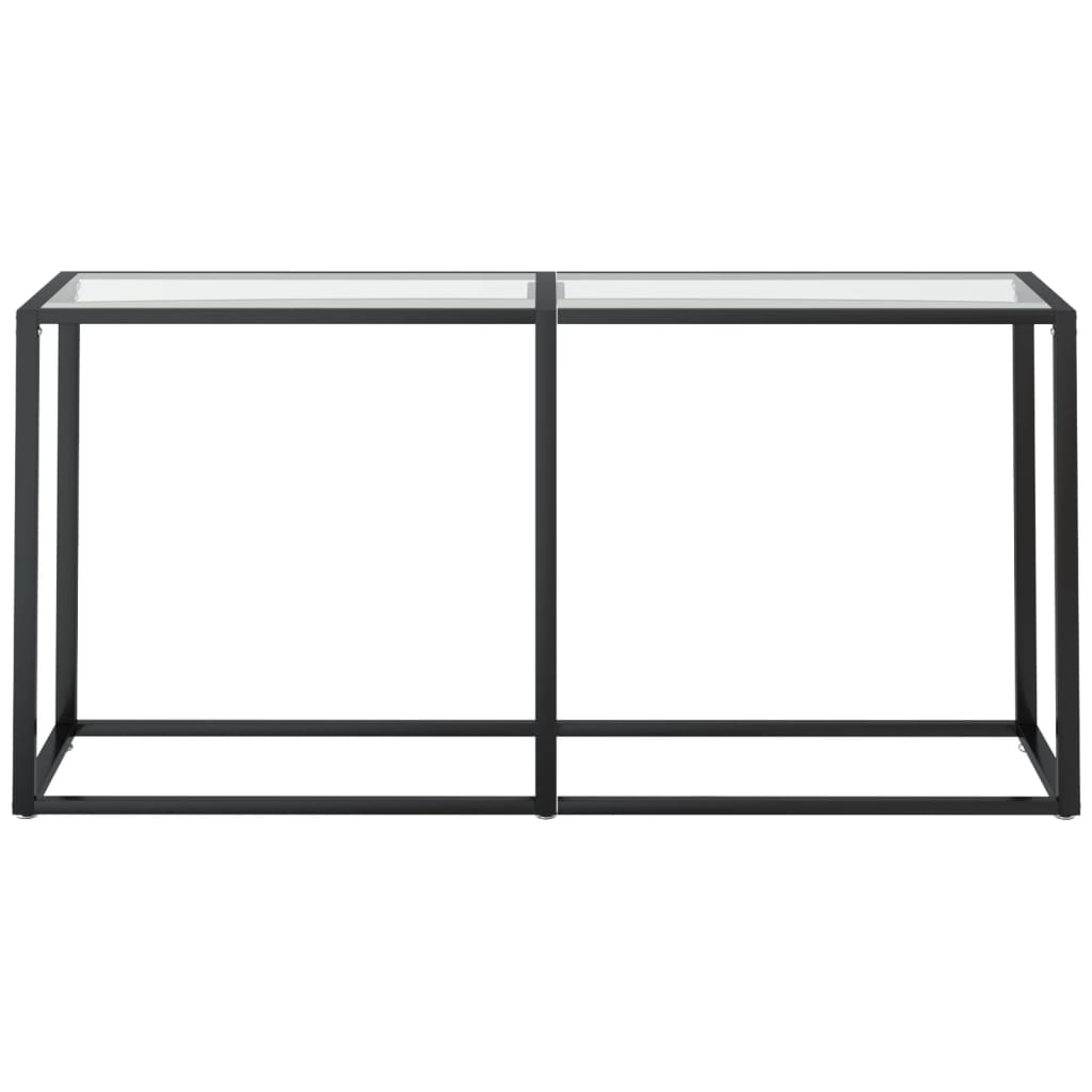 Tavolo Consolle Trasparente 160x35x75,5 cm in Vetro Temperato - homemem39