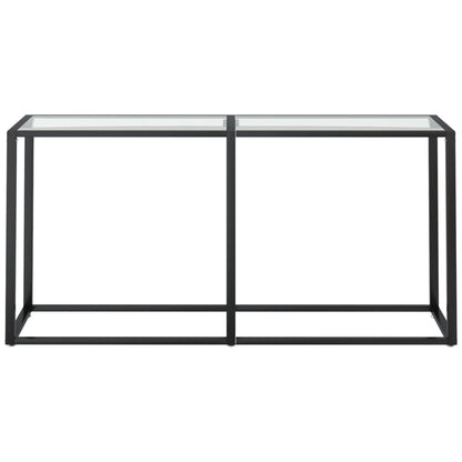 Tavolo Consolle Trasparente 160x35x75,5 cm in Vetro Temperato - homemem39