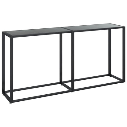 Tavolo Consolle Nero 160x35x75,5 cm in Vetro Temperato | homemem39