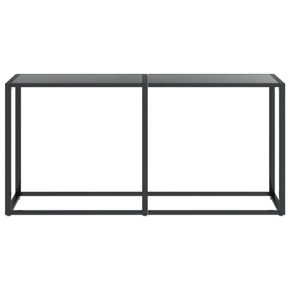 Tavolo Consolle Nero 160x35x75,5 cm in Vetro Temperato | homemem39